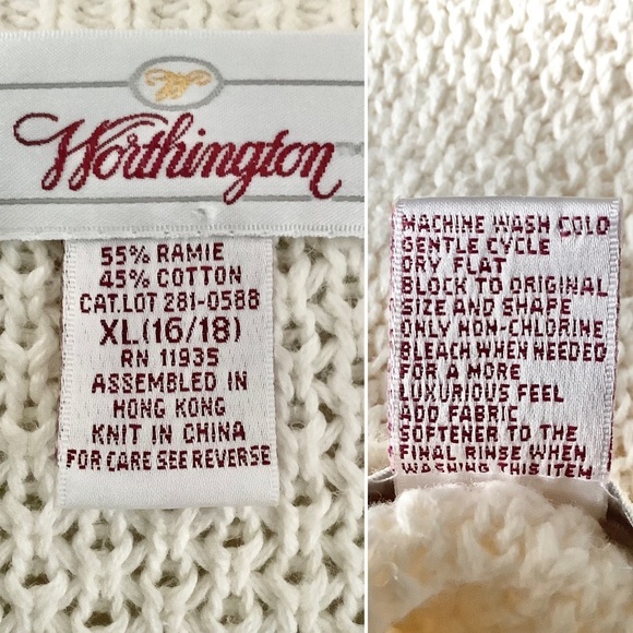 VINTAGE Chunky Fisherman Sweater Cardigan Button Cottagecore Academia Grandpa XL - Picture 6 of 11